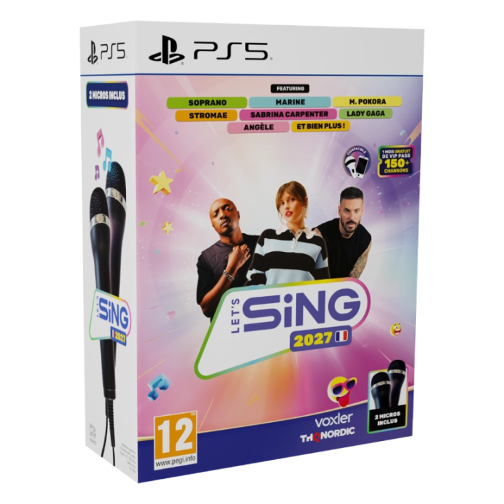 Let's Sing 2027 + 2 Micros PS5 | Jeu de Chant