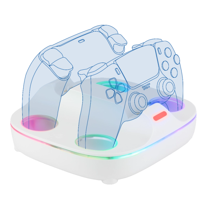 Station de recharge RGB DualSense PS5 – Chargeur manettes