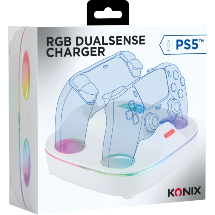 Station de recharge RGB DualSense PS5 – Chargeur manettes