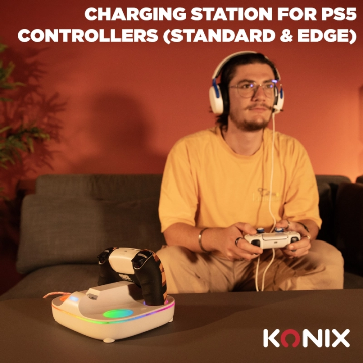 Station de recharge RGB DualSense PS5 – Chargeur manettes