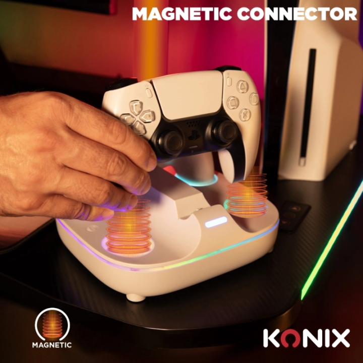 Station de recharge RGB DualSense PS5 – Chargeur manettes