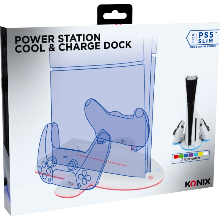 Dock de recharge refroidissant PS5 Slim | Station 3-en-1
