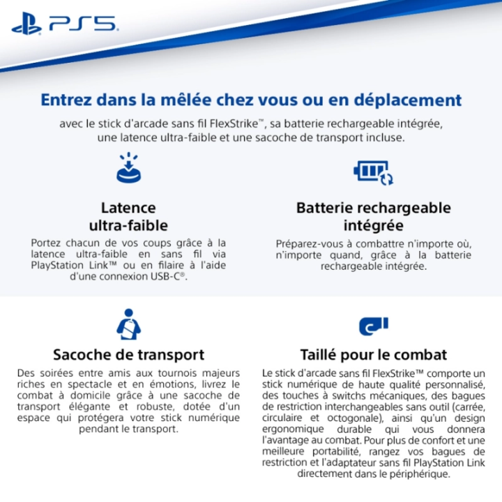 PS5 Stick Arcade FlexStrike – Manette Arcade Gaming