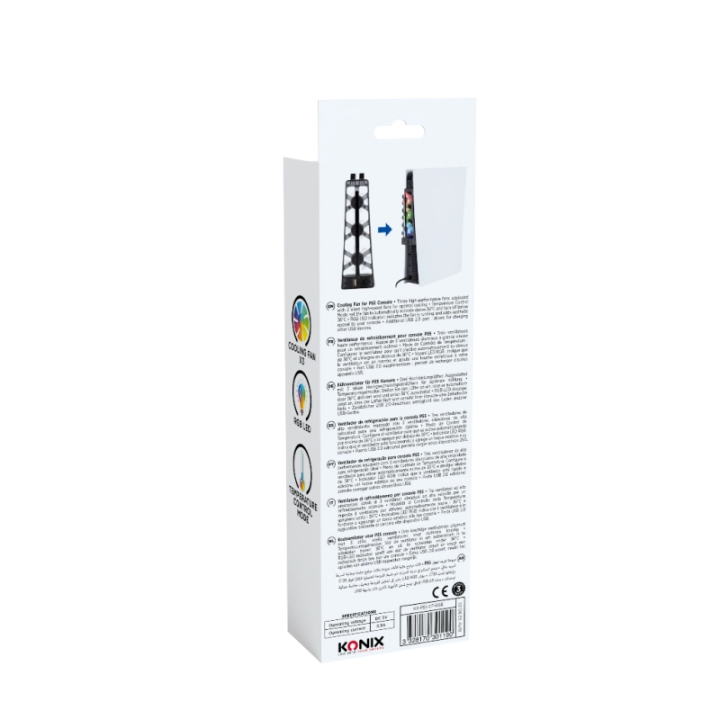 Ventilateur LED RGB PS5 Standard – Refroidissement