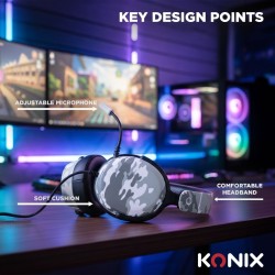 Casque Gaming Nexus Camo – Son 7.1, Micro Anti-Bruit, Design Camouflage