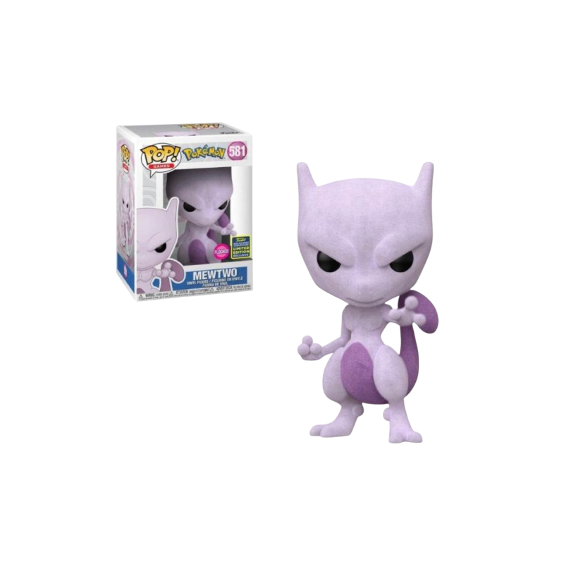 Funko POP! Pokémon Mewtwo Flocké - Figurine Rare à Collectionner