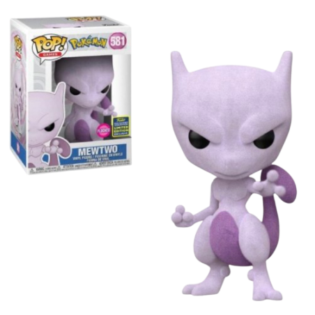 Funko POP! Pokémon Mewtwo Flocké - Figurine Rare à Collectionner